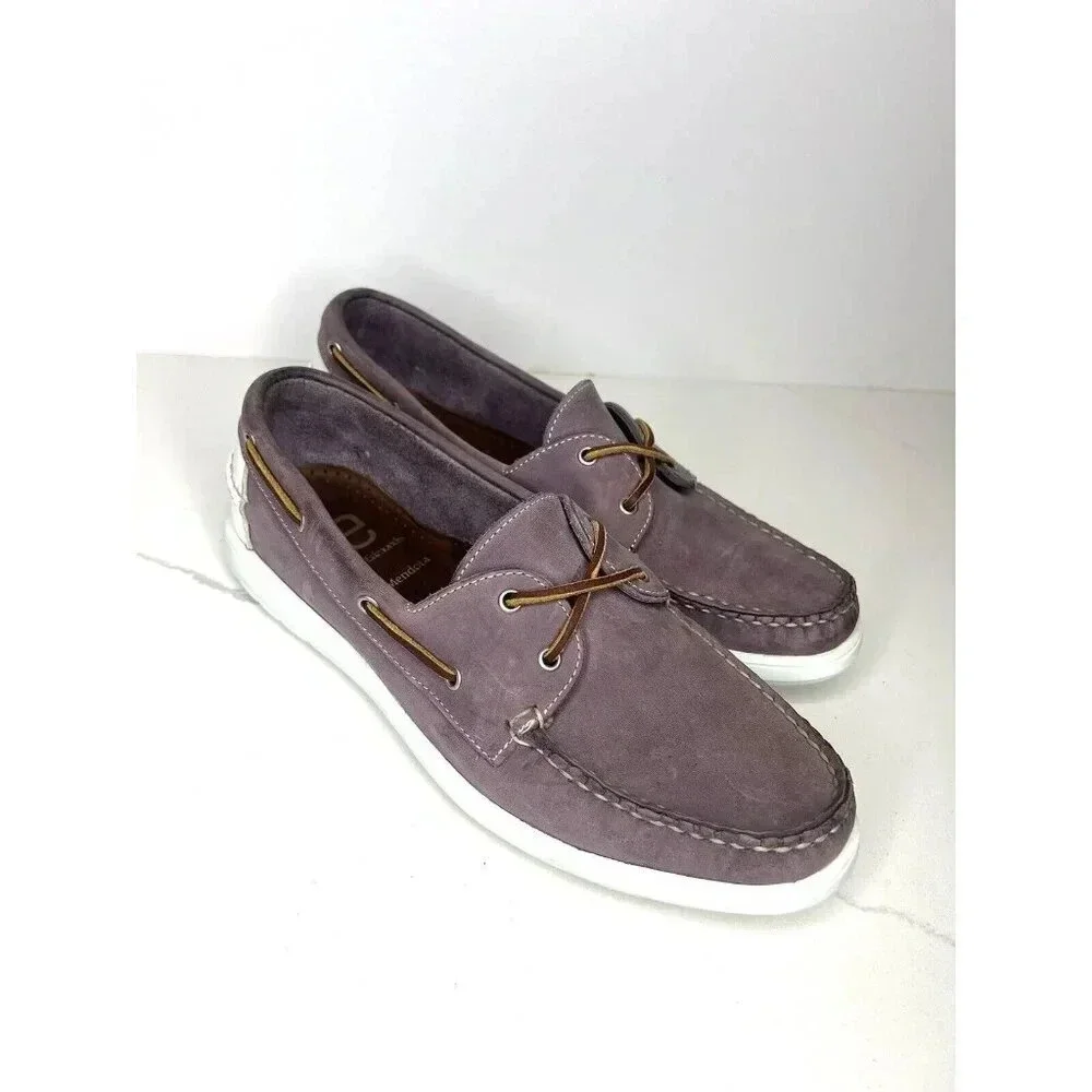 Allen Edmonds AE Lake Mendota Boat Shoes Plum Size 9 E Loafers Comfy